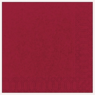 lot 20 serviettes 33 x 33 cm bordeaux - duni