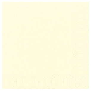 lot 20 serviettes 33 x 33 cm crème - duni