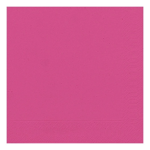 lot 20 serviettes 33 x 33 cm fuschia - duni