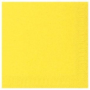lot 20 serviettes 33 x 33 cm jaune - duni