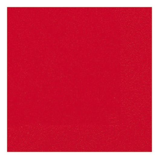 lot 20 serviettes 33 x 33 cm rouge - duni