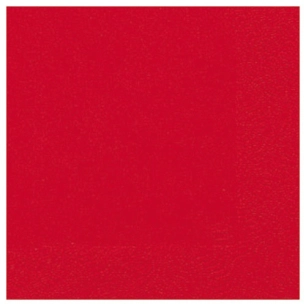 lot 20 serviettes 33 x 33 cm rouge - duni