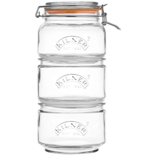 set de 3 bocaux empilables - kilner