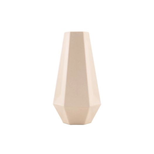 vase géométrique 20 cm - blanc cassé - point virgule