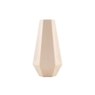 vase géométrique 20 cm - blanc cassé - point virgule