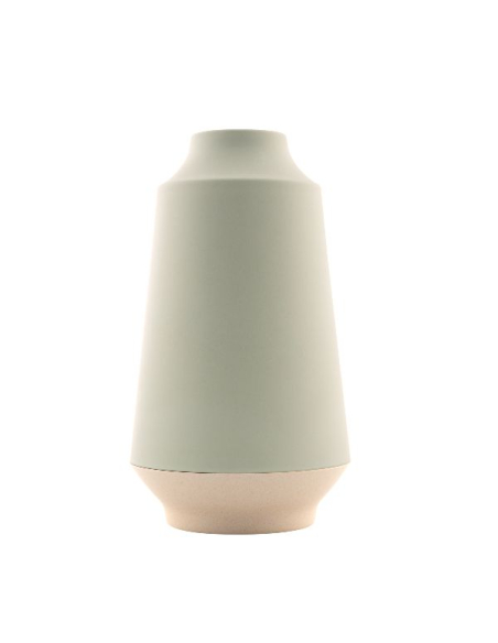 vase haut 26,5 cm - sauge & blanc cassé - point virgule
