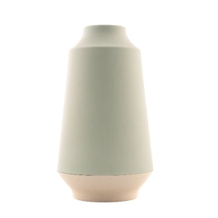 vase haut 26,5 cm - sauge & blanc cassé - point virgule