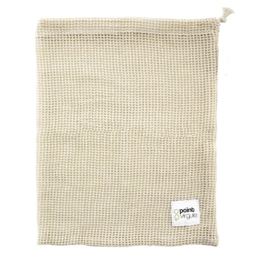 sac à fruits et légumes 27 x 32 cm - coton - point virgule