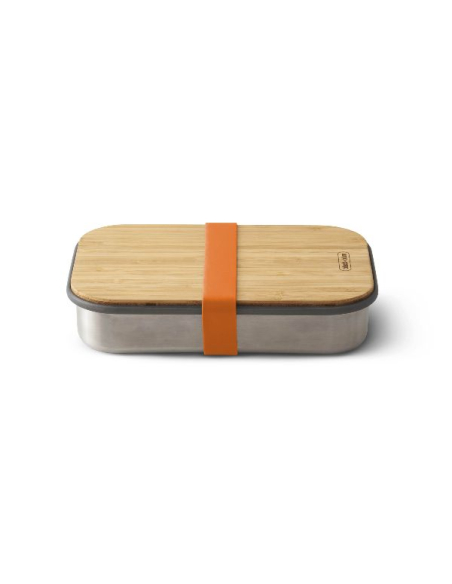 Boîte Aliment Orange 0.9L Inox & Bambou Hermétique - BLACK BLUM