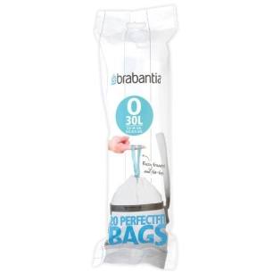 rouleau de 20 sacs poubelle code o - 30 l - perfect fit - brabantia