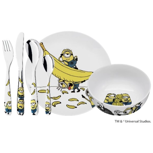 set vaisselle enfant 6 pièces - les minions - wmf