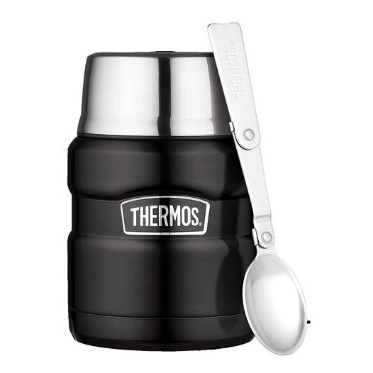 king porte aliments noir mat 470ml - thermos