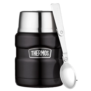 king porte aliments noir mat 470ml - thermos