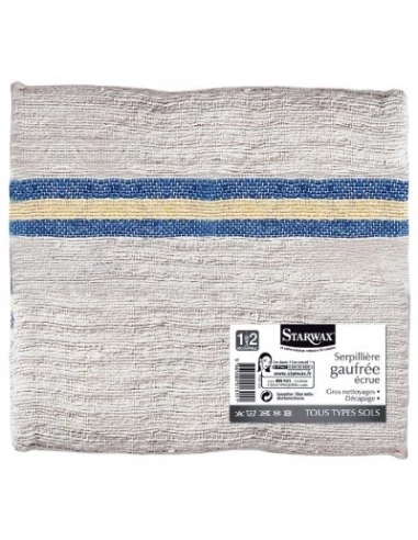 Serpillière gaufrée écrue 50 x 100