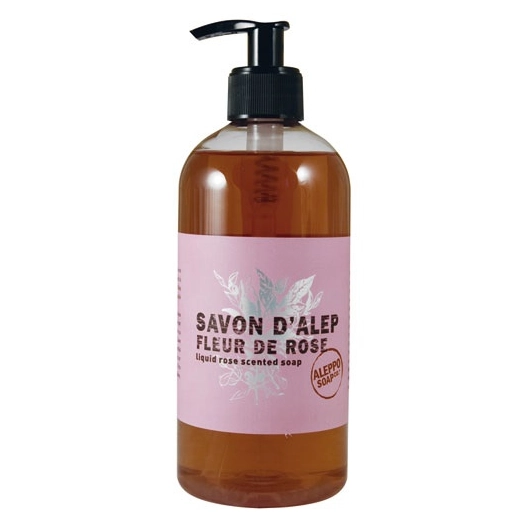 savon liquide d'alep parfumé à la rose 500 ml - aleppo soap