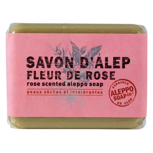 savonnette d'alep à la rose 100 g - aleppo soap