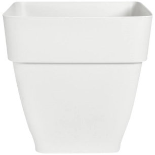 pot vibia campana carré 37cm blanc - elho