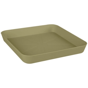 soucoupe loft carrée 22cm vert cendré - elho