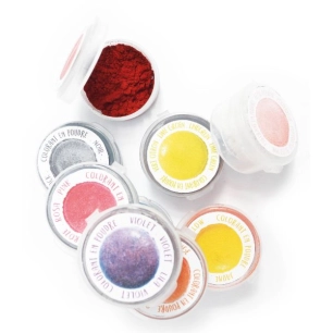 lot de 9 mini-colorants en poudre artificiels - scrapcooking