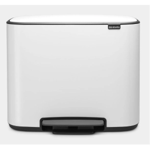 poubelle à pédale 36 l blanche - bo - brabantia