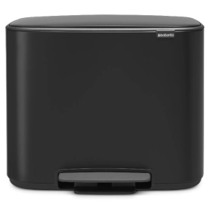 poubelle à pédale 36 l matt black - bo - brabantia