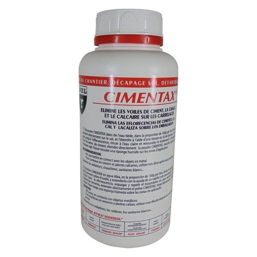 nettoyant décapant carrelage fin de chantier cimentax 500g - sodersol