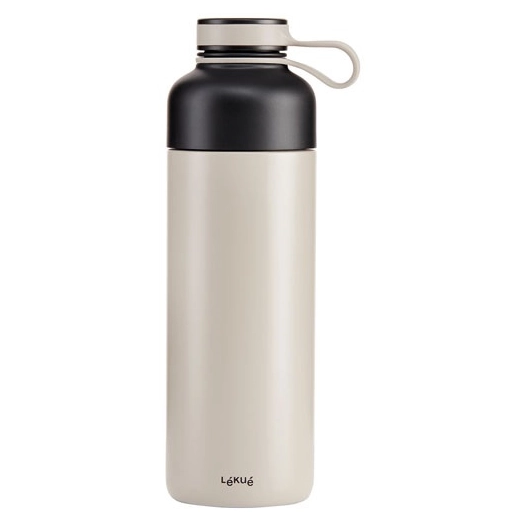 bouteille isotherme 0.5 l grise - bottle to go - lekue