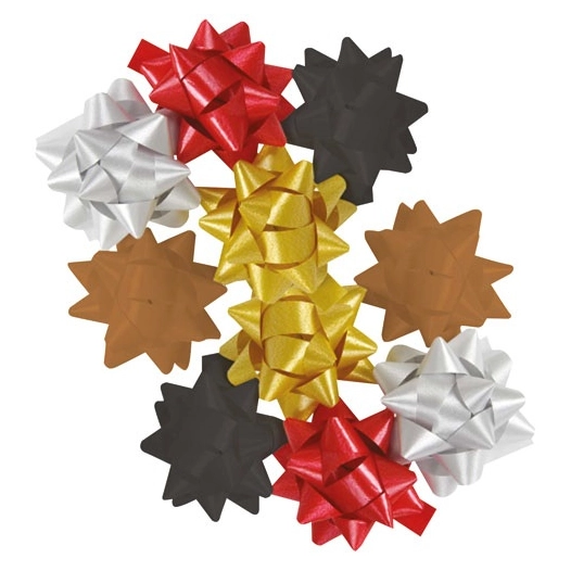 etoiles satinees x10 en sachet - papeterie du poitou