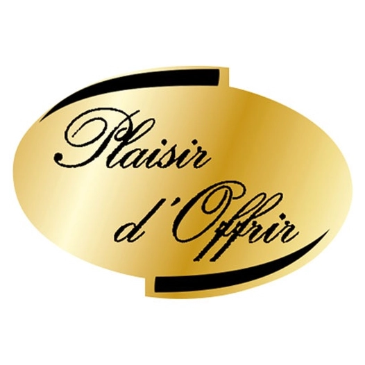 sticker plaisir offrir oval x500 - papeterie du poitou