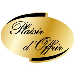 sticker plaisir offrir oval x500 - papeterie du poitou