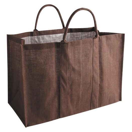 sac à bûches en jute marron - aubry gaspard