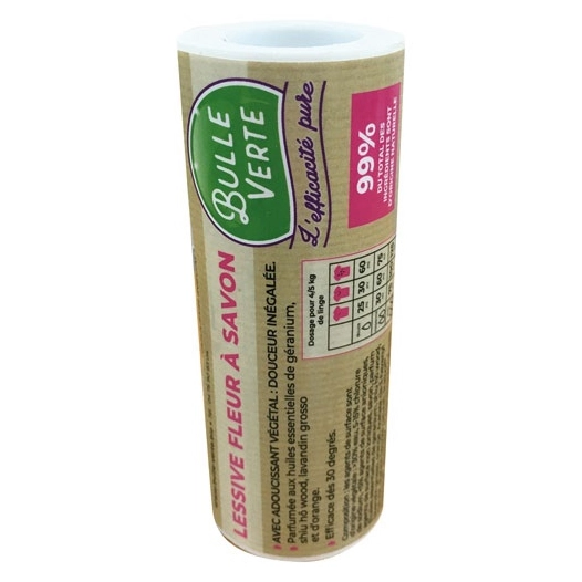 etiquette vrac x50 fleur a savon - bulle verte