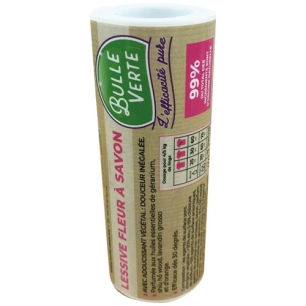 etiquette vrac x50 fleur a savon - bulle verte