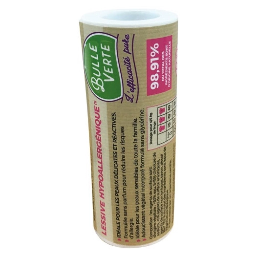 etiquette vrac x50 lessive hypoallergénique - bulle verte