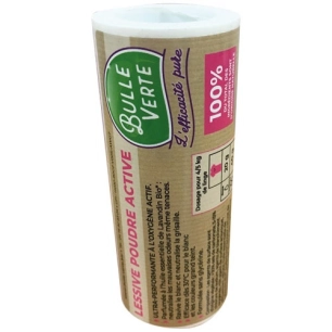 etiquette vrac x50 lessive poudre active - bulle verte