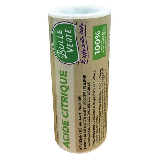 etiquette vrac x50 acide citrique - bulle verte