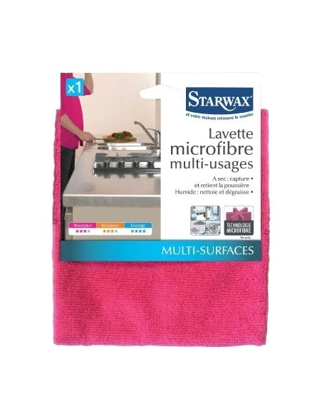 Lavette microfibre multi-usages 33 x 26