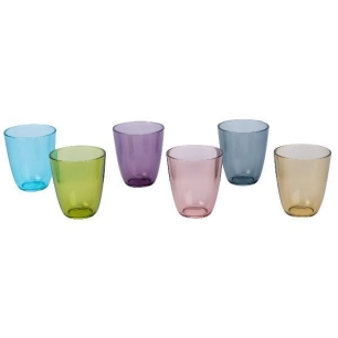 coffret 6 gobelets bas 31 cl assortis - cosy moments - cosy & trendy