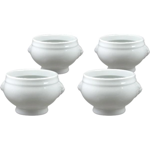 lot 4 bols à soupe 55 cl - tête de lion - cosy & trendy