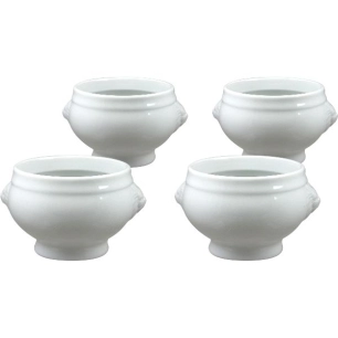 lot 4 bols à soupe 55 cl - tête de lion - cosy & trendy