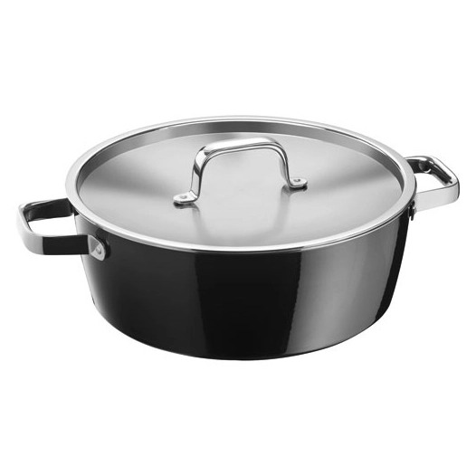 faitout bas 28 cm noir - fusiontec aromatic - wmf