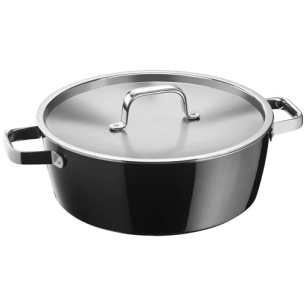 faitout bas 28 cm noir - fusiontec aromatic - wmf