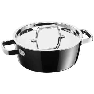 faitout bas 22 cm noir - fusiontec aromatic - wmf