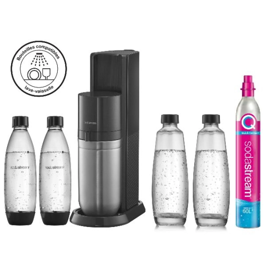 machine à gazéifier noire - duo - sodastream
