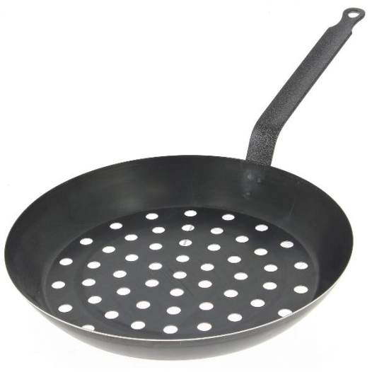 poêle à légumes & marrons perforée 28 cm - outdoor - de buyer