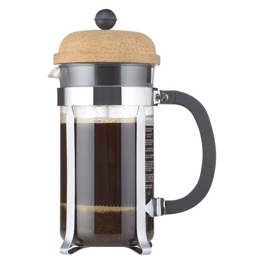 cafetière à piston 8 tasses inox & liège - chambord - bodum