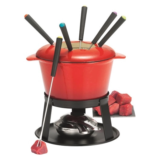 service à fondue bourguignonne rouge - table et cook