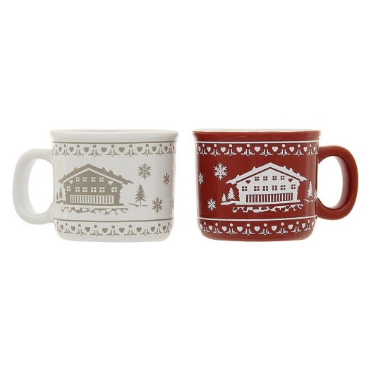coffret 4 mugs expresso 10 cl - chalet - table et cook
