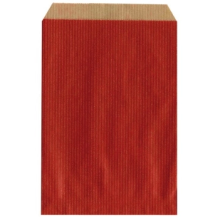 sachets kraft 186x35cm rouge - papeterie du poitou