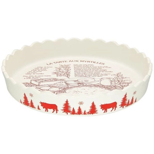 tourtière 30 cm blanc mat - myrtilles - table et cook